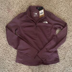 The North Face Maroon Quarter-Zip Pullover